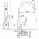 Смеситель для раковины ARGOtech Solid сатин однорычажный с поворотным изливом (35-02 SOLID-J)