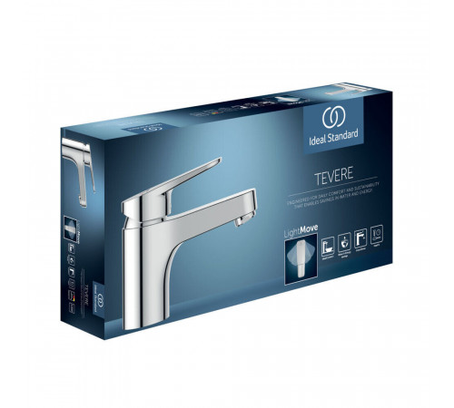 Смеситель для раковины Ideal Standard Tevere хром однорычажный с донным клапаном (BD721AA) Смеситель для раковины Ideal Standard Tevere хром однорычажный с донным клапаном (BD721AA)