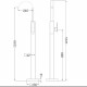 Смеситель для раковины напольный Abber Wasserfall черный однорычажный (AF8640B)