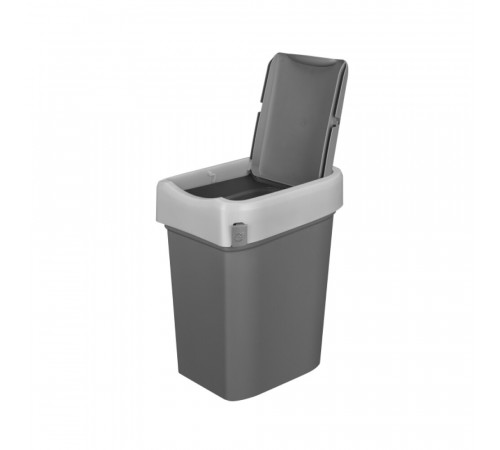 Контейнер для мусора Econova Smart Bin с крышкой 10 л пластик серый Контейнер для мусора Econova Smart Bin с крышкой 10 л пластик серый