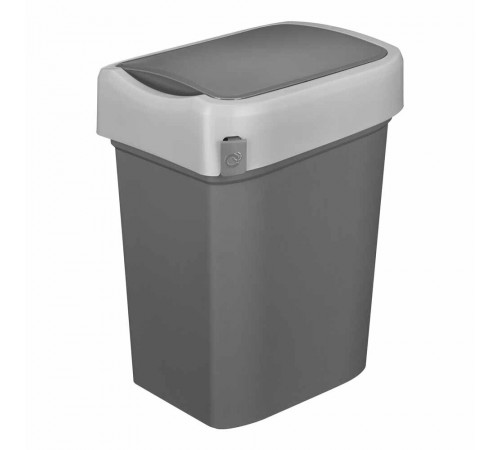 Контейнер для мусора Econova Smart Bin с крышкой 10 л пластик серый Контейнер для мусора Econova Smart Bin с крышкой 10 л пластик серый