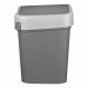 Контейнер для мусора Econova Smart Bin с крышкой 10 л пластик серый