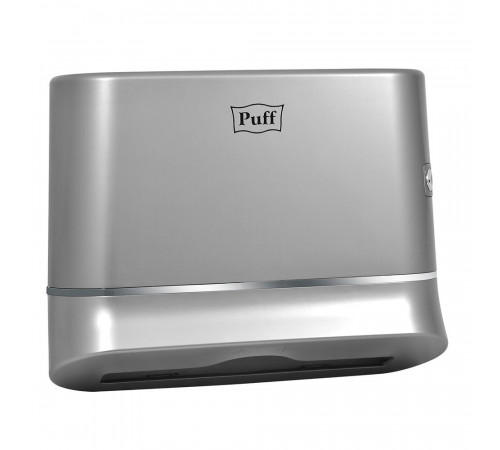 Диспенсер Puff для бумажных полотенец пластик хром (5135S) Диспенсер Puff для бумажных полотенец пластик хром (5135S)