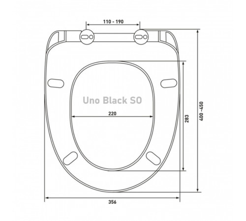 Сиденье для унитаза Berges Uno Black SO дюропласт с микролифтом (018153) Сиденье для унитаза Berges Uno Black SO дюропласт с микролифтом (018153)
