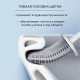 Ершик для унитаза Доляна Лилу подвесной пластик/силикон белый (5469869)