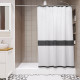 Штора для ванны Fora Stone Black 1800х1800 мм полиэстер белая/черная (FOR-STN204BL)