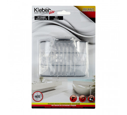 Мыльница для ванной Kleber Lite с держателем металл хром (KLE-LT034/8523) Мыльница для ванной Kleber Lite с держателем металл хром (KLE-LT034/8523)