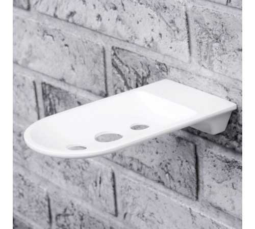 Мыльница для ванной WasserKraft Kammel K-8300White с держателем металл белая (K-8369W) Мыльница для ванной WasserKraft Kammel K-8300White с держателем металл белая (K-8369W)