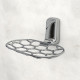 Мыльница для ванной Fora Flower с держателем металл хром (FOR-FL040/6949)
