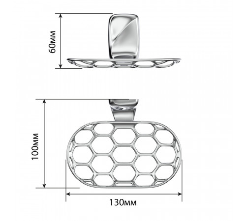 Мыльница для ванной Fora Flower с держателем металл хром (FOR-FL040/6949) Мыльница для ванной Fora Flower с держателем металл хром (FOR-FL040/6949)