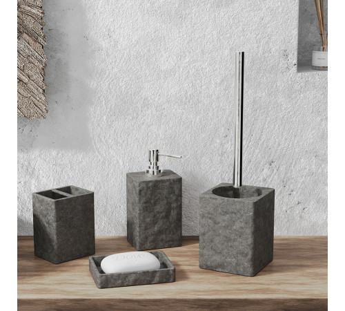 Мыльница для ванной Fora Stone Black настольная полирезин черная (For-STN36BL) Мыльница для ванной Fora Stone Black настольная полирезин черная (For-STN36BL)