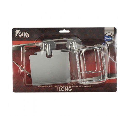 Держатель для туалетной бумаги Fora Long с крышкой металл хром (L045-2/865) Держатель для туалетной бумаги Fora Long с крышкой металл хром (L045-2/865)