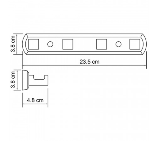 Вешалка для ванной WasserKraft Dill K-3900 4 крючка на шуруп металл хром (K-3974)