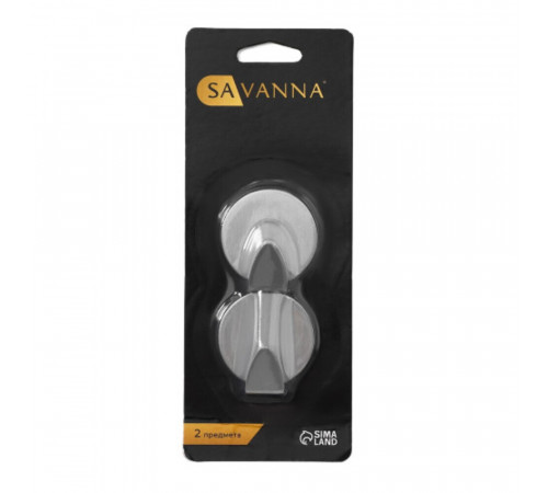 Крючок для ванной Savanna Круг одинарный самоклеящийся металл хром (2 шт.) (569590)