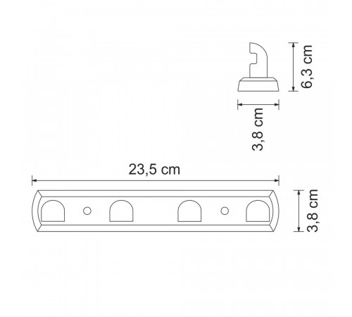 Вешалка для ванной WasserKraft Kammel K-8300 4 крючка на шуруп металл белая (K-8374W) Вешалка для ванной WasserKraft Kammel K-8300 4 крючка на шуруп металл белая (K-8374W)