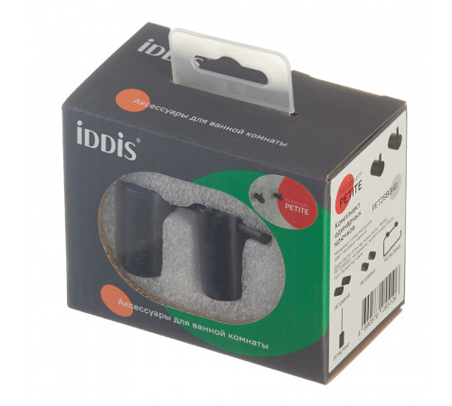 Крючок для ванной Iddis Petite одинарный на шуруп металл черный (2 шт.) (PET2SB3i41) Крючок для ванной Iddis Petite одинарный на шуруп металл черный (2 шт.) (PET2SB3i41)