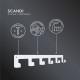 Вешалка для ванной Ulitka Scandy 6 крючков на шуруп металл белый (74104334)