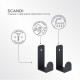 Крючок для ванной Ulitka Scandy одинарный на шуруп металл черный (2 шт.) (74104556)