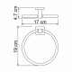 Полотенцедержатель кольцо WasserKraft Lippe K-6500 d170 мм на шуруп металл хром (K-6560)
