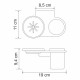 Стакан для ванной WasserKraft Kammel с держателем стекло матовый/металл хром (K-8326)