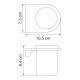 Стакан для ванной WasserKraft Kammel с держателем стекло матовый/металл белый (K-8328W)