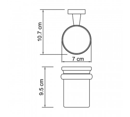Стакан для ванной WasserKraft Lippe с держателем стекло матовый/металл хром (K-6528) Стакан для ванной WasserKraft Lippe с держателем стекло матовый/металл хром (K-6528)