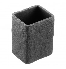 Стакан для ванной Fora Stone Black настольный полирезин черный (FOR-STN44BL)