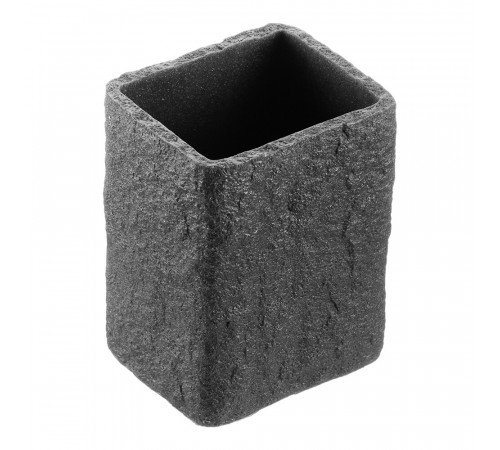 Стакан для ванной Fora Stone Black настольный полирезин черный (FOR-STN44BL) Стакан для ванной Fora Stone Black настольный полирезин черный (FOR-STN44BL)