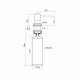 Дозатор для моющего средства Mixline D-01 330 мл пластиковый черный встраиваемый (541468)