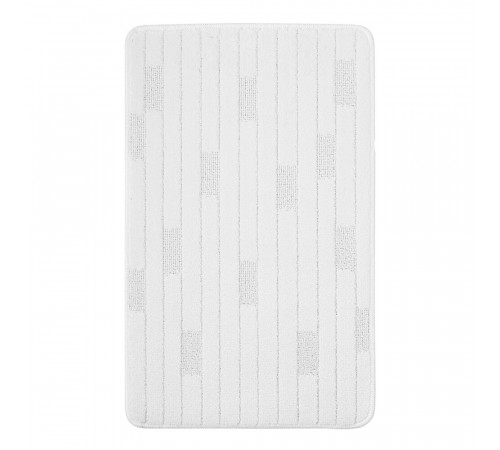 Коврик для ванной белый 50х80 см Fora Bricks (FOR-PP-BRK50-80W)