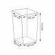 Корзина для белья WasserKraft Lippe 430х300х500 мм 63 л белая (WB-450-M)