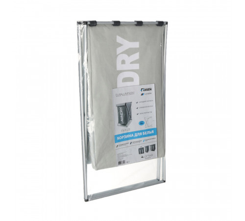 Корзина для белья Fixsen Laundry 380х570х370 мм 80 л складная серая (FX-1023) Корзина для белья Fixsen Laundry 380х570х370 мм 80 л складная серая (FX-1023)