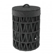 Корзина для белья WasserKraft Mosel 460х460х610 мм 129,1 л черная (WB-460-L)
