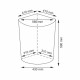 Корзина для белья WasserKraft Salm 410х410х590 мм 68,7 л коричневая (WB-270-L)