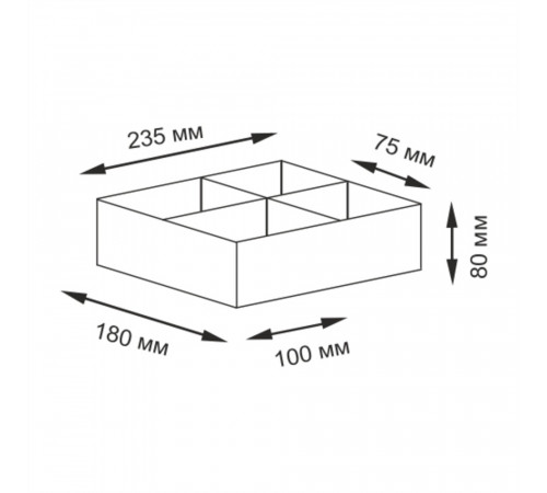 Корзина WasserKraft Neime 235х180х80 мм 3 л коричневая (WB-190-S) Корзина WasserKraft Neime 235х180х80 мм 3 л коричневая (WB-190-S)