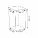 Корзина для белья WasserKraft Ammer 460х330х530 мм 77,2 л коричневая (WB-370-L)