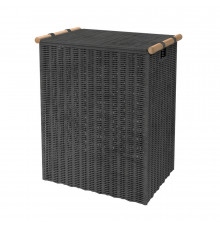 Корзина для белья WasserKraft Gollach 420х300х520 мм 65,5 л черная (WB-330-L)