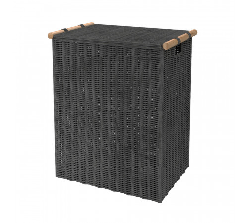 Корзина для белья WasserKraft Gollach 420х300х520 мм 65,5 л черная (WB-330-L) Корзина для белья WasserKraft Gollach 420х300х520 мм 65,5 л черная (WB-330-L)