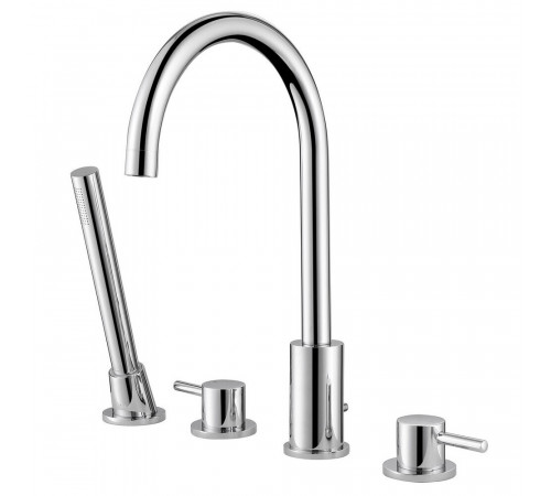 Смеситель на борт ванны Abber Wasser Kreis хром с лейкой (AF8113)