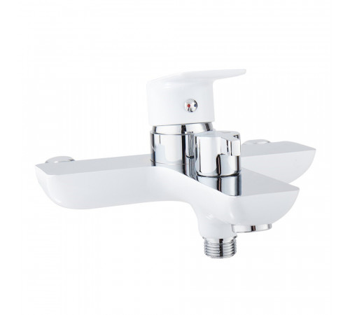 Смеситель для ванны Lavelly White Modern хром/белый однорычажный с коротким изливом с лейкой (623749) Смеситель для ванны Lavelly White Modern хром/белый однорычажный с коротким изливом с лейкой (623749)