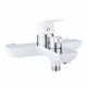 Смеситель для ванны Lavelly White Modern хром/белый однорычажный с коротким изливом с лейкой (623749)