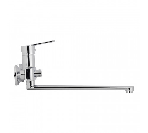 Смеситель для ванны Decoroom DR22 хром однорычажный с длинным изливом с лейкой (DR22043) Смеситель для ванны Decoroom DR22 хром однорычажный с длинным изливом с лейкой (DR22043)