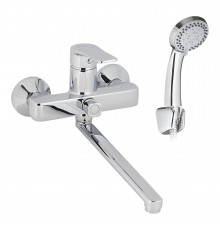 Смеситель для ванны Decoroom DR23 хром однорычажный с длинным изливом с лейкой (DR23043)