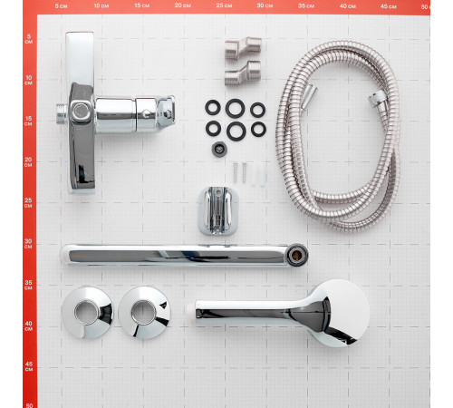 Смеситель для ванны Decoroom DR23 хром однорычажный с длинным изливом с лейкой (DR23043) Смеситель для ванны Decoroom DR23 хром однорычажный с длинным изливом с лейкой (DR23043)