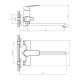 Смеситель для ванны Decoroom DR23 хром однорычажный с длинным изливом с лейкой (DR23043)