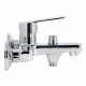 Смеситель для ванны Decoroom DR22 хром однорычажный с коротким изливом с лейкой (DR22036)