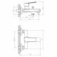 Смеситель для ванны Decoroom DR22 хром однорычажный с коротким изливом с лейкой (DR22036)