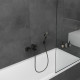 Смеситель для ванны Hansgrohe Vernis Shape черный однорычажный с коротким изливом без лейки (71450670)