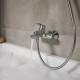 Смеситель для ванны Hansgrohe Vernis Blend хром однорычажный с коротким изливом без лейки (71440000)