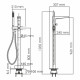 Смеситель для ванны напольный WasserKraft Sauer 7100 золото однорычажный с лейкой (7121)